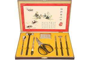 Seafood Tool Kit, Lobster Crab Nut Cracker Opener Tool Set Stainless Steel Seafood Claw Tool Set Gift with a Beautiful Wooden