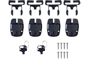 Canadian SPA CO. Hot Tub Cover Clips Set of 4 Lockable Cover Clips Replacement for Hot Tub Covers Includes 2 Keys and Fixings