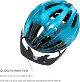 Exclusky Kids Bike Helmet 50-57cm Adjustable 5-13 Black Blue view 5