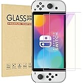 Jngnpn 2-Pack Blue Light Blocking Screen Protector for Switch OLED Model 2021 [7 Inch]- Anti Glare, Anti Scratch,Anti Fingerprint, Eye Protection Film,HD Clear, Bubble Free, 9H Hardness