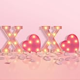 PAMASE Love Sign Letters Valentine Lights - Pink XOXO Heart Valentine Day Decorations for Romantic Special Date Night, Light Up Marquee Neon for Marriage Wedding Anniversary Honeymoon Home Decors