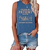 LOOKFACE Women's Sleeveless Tank Top Please Be Patient Graphic Print Tunics
