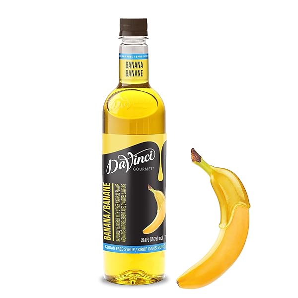 DAVINCI GOURMET SUGAR-FREE BANANA SYRUP, 25.4 FLUID OUNCES...