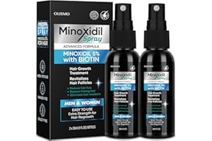 OLISMO 5% Minoxidil Hair Growth Spray, Minoxidil for Women Hair Growth, Minoxidil for Men Beard Growth, Hair Regrowth for Men, Minoxidil 5 Percent Hair Loss Treatments for Women and Men.