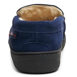 Alpine Swiss Yukon Mens Suede Shearling Slip On