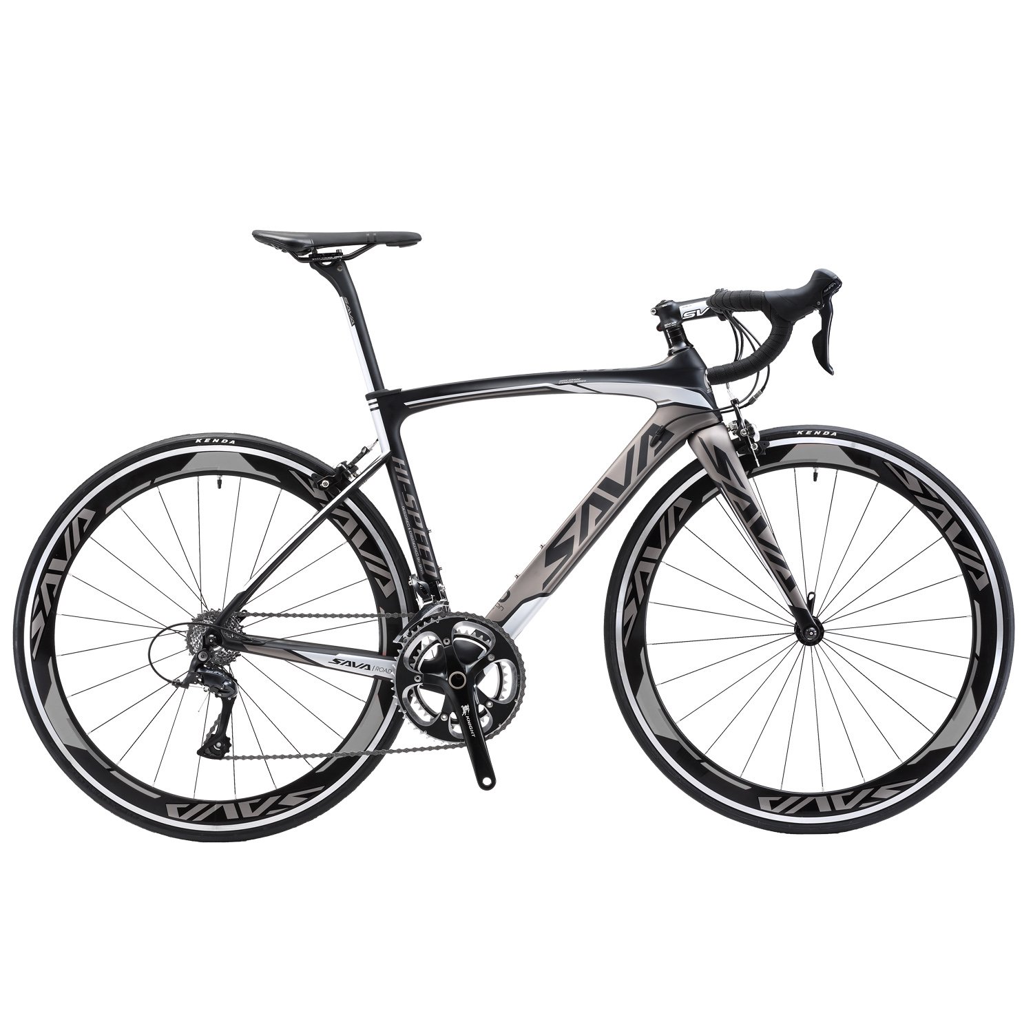 SAVADECK Warwind3.0 Carbon Road Bike 700C Carbon Fiber Frame Road Bicycle with Shimano SORA R3000 18 Speed Derailleur System and Double V-Brake