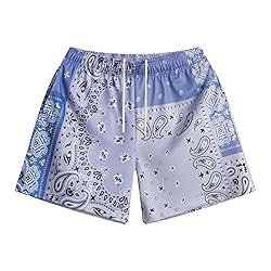 DIOTSR Mens Paisley Graphic Basketball Shorts