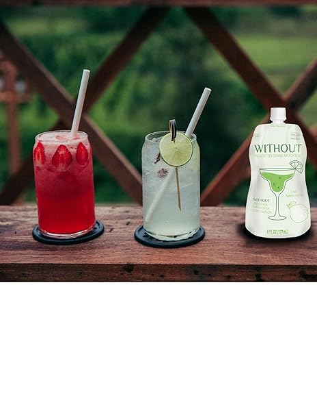 WITHOUT READY TO DRINK LIME MARGARITA MOCKTAIL, ZERO PROOF, NON-ALCOHOLIC, MIXER, CELEBRATION, PARTY, FROZEN OR CHILLED