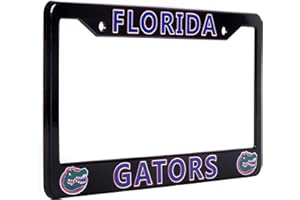 EliteAuto3K Florida Gators License Plate Frame Cover – Black – 12.25” x 6.25” - Slim Design