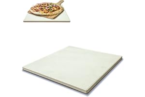 BBQSTAR Cordierite Pizza Stone for Grill and Oven/Smoker, 11-Inch Square Small Ceramic Pizza Stone, Baking Stone for Bread and Cookies,Thermal Shock Resistant Cooking Stone