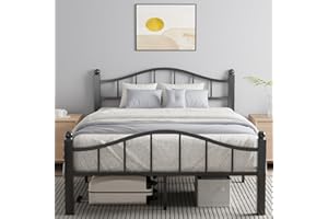 Blbeed Full Size Bed Frames with Headboard, Noise-Free Design & Underbed Storage Heavy Duty Metal Bed Frames No Box Spring Needed/Tool-Free Assembly