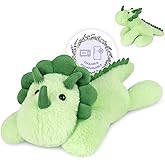 SuzziPals Heatable & Coolable Triceratops Plush, Microwavable Stuffed Animals Heating Pad for Period DIscomfort, Lavender Scented Dinosaur Stuffed Animal for Warm & Comfort, Plush Toys Gift for Kids