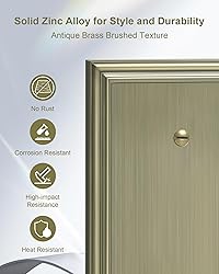 TREEWELL 2-Pack Single Blank Wall Plates, Durable