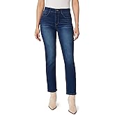 Angels Forever Young Womens 360 Sculpt Mid-Rise Straight Ankle Jeans