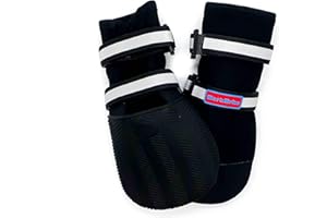 BARK BRITE All Weather Neoprene Paw Protector Dog Boots with Reflective Straps in 5 Sizes! (XXL (4.5x4.5 in.))