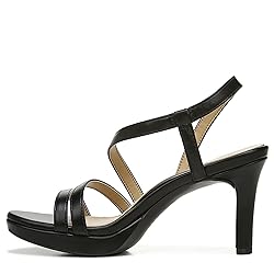 Naturalizer Womens Brenta Heeled Sandal Black 8 M