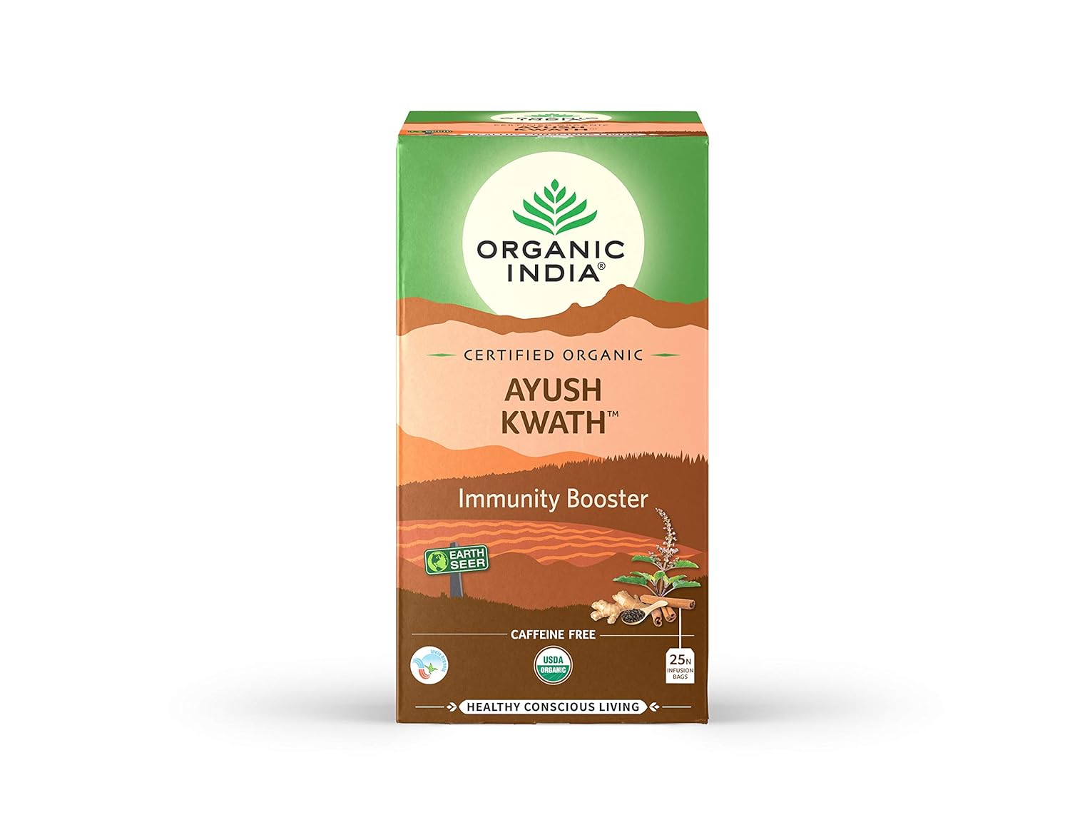 ORGANIC INDIA Ayush KWATH 25 Tea Bags Amazon.in Grocery & Gourmet Foods