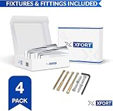 XFORT 4 Pack Door Handle on Rose Polished Chrome Internal Lever view 2