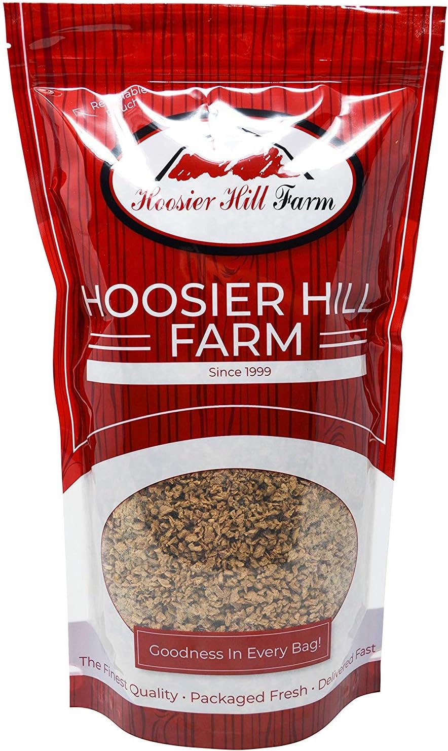 SOYA Mince Meat Substitute (3 lb) Seasoned Sausage Crumbles of Textured Vegetable Protein by Hoosier Hill Farm