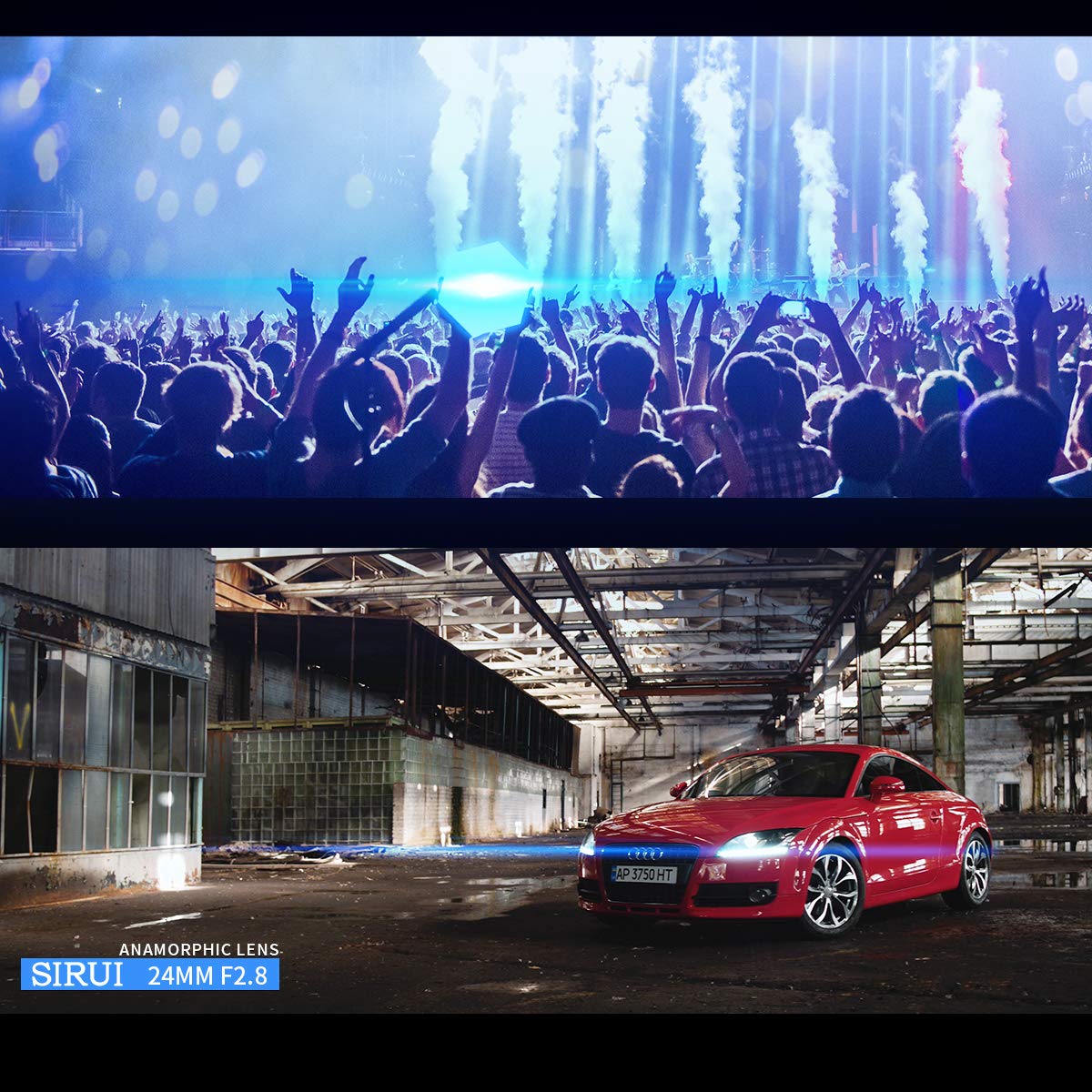 SIRUI 24mm Anamorphic Lens F2.8 1.33X APS-C Camera Lens for E Mount, Blue Flare