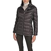 Calvin Klein womens Chevron Quilted Down Coat – Lightweight Packable Puffer Jacket