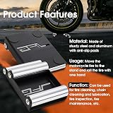 JFG RACING Motorcycle Wheel Roller Stand Heavy Duty, 485 lb, 180 mm Tyre view 6