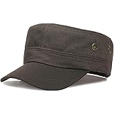 LXOrdora Unisex Classic Cadet Army Hat Flat Top Baseball Cap Adjustable Military Hats