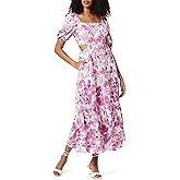 The Drop Womens Anaya Square Neck Cut-Out Tiered Maxi Dress