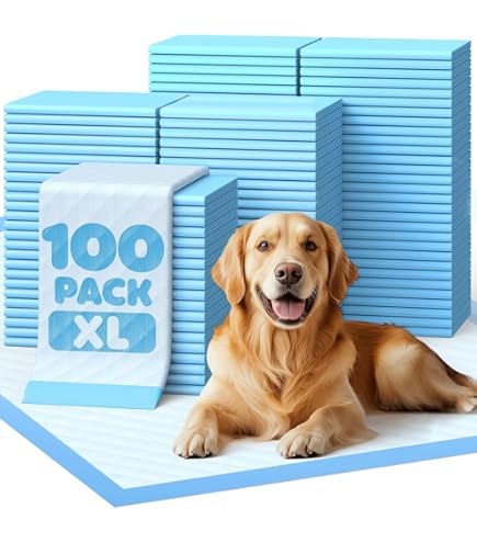 Powools Bulk Puppy Pads Dog Pads 100-Pack X-Large Puppy Pads 34'' X 28