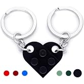 NumeroPhi Matching Couple Heart Keychains, Couples Gifts, Decorations Christmas Valentines Day for Boyfriend Girlfriend