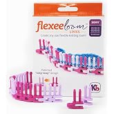 Authentic Knitting Board Flexee Loom Links Skinny, Small Gauge, for Thin Yarn, 48 Links, 96 pegs