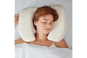 The Best Back Sleeper Pillow, Sleep on Your Back Comfortably, Wrinkle Prevention, Patent Pending Neck Support, Satin Case Inc