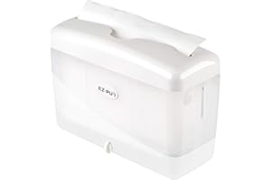 EZPULL EZbrnd Countertop SLIMFOLD Hand Towel Dispenser for Kitchen/Bathroom/Office/RV/Airbnb, Guest Towel Holder, White
