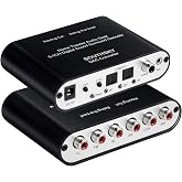 SOUTHSKY 5.1/2.1 Audio Rush Digital Sound Decoder Converter,Optical SPDIF, Coaxial to 5.1CH 2.1CH Analog Audio (6RCA Output) for Old AV Receiver