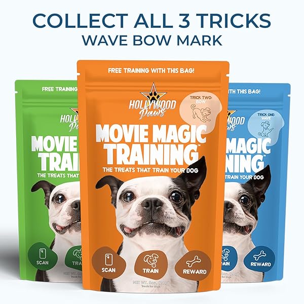 MOVIE MAGIC TRAINING FREE STUDIO-STYLE TRAINING IN EVERY BAG – SOFT & CHEWY DOG TRAINING BITES MADE IN USA – REAL BEEF & CHICKEN THE TREATS THAT TRAIN YOUR DOG-8 OUNCE (PACK OF 1), TRICK THREE: MARK