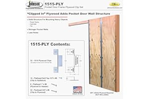 Johnson Prod. Pack of 2 Johnson Hardware Pocket Door Frame Clip Set