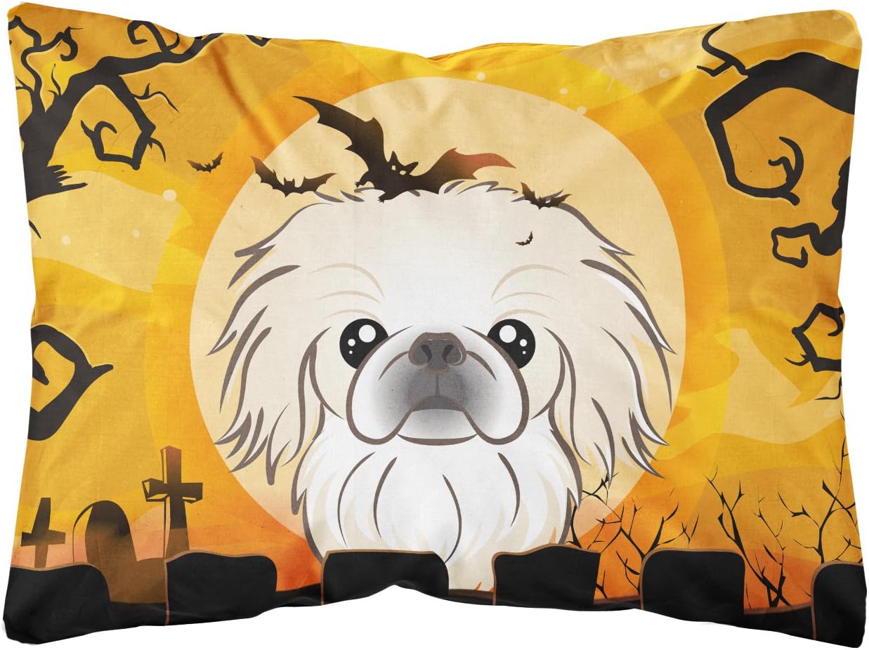 Caroline's Treasures Halloween Pekingese Fabric Decorative Pillow BB1779PW1216, 12Hx16W
