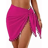 AI'MAGE Sarong Wraps for Women Swimsuit Coverups Beach Bathing Suit Cover Up Tassels Bikini Short Wrap Skirts for Swimwear