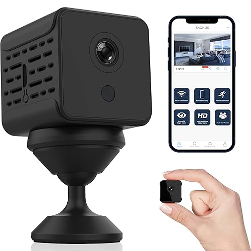 Sagnus Mini WiFi Camera Wireless Camera with Audio and Live Feed