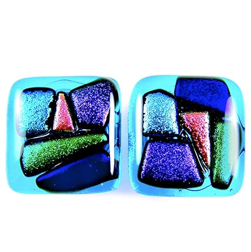 Amazon Com Dichroic Glass Knobs Custom Made Abstract Confetti