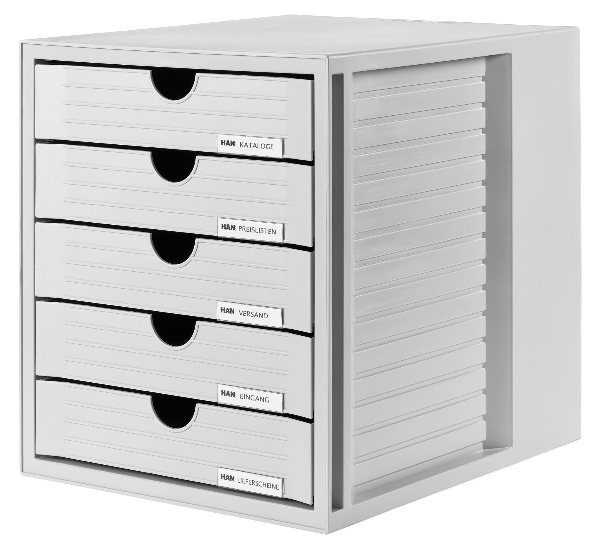HAN 1450-11, SYSTEMBOX drawer set. Innovative, attractive design with 5 closed drawers, light-grey