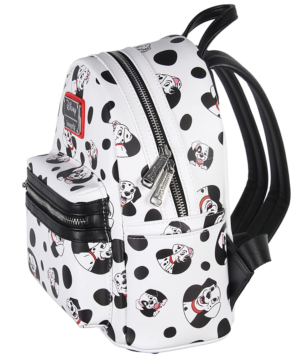 Loungefly Disney 101 Dalmatians Spots and Pups Lucky Penny Patch Allover Print Mini Backpack