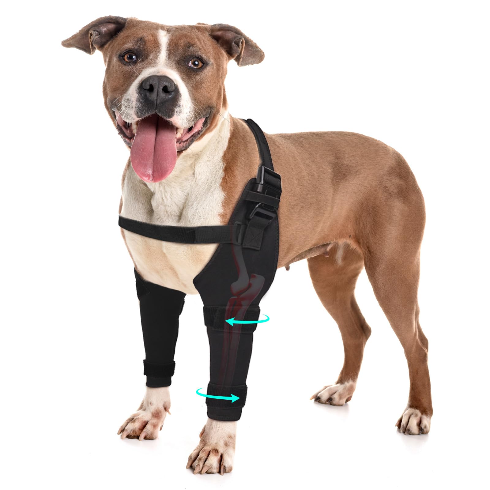 Photo 1 of Pawfun Dog Elbow Protector Brace, Dog Leg Sleeves Anti-Licking for Hygroma, Calluses & Arthritis Relief– Adjustable Dogs Elbows Pads & Shoulder Brace for Elbow Dysplasia and Injury Recovery, L