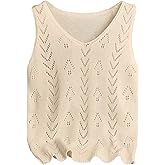 SHEWIN Womens Summer Tops Sleeveless Beach Vacation Clothes Crochet Sweater Vest Casual Tank Top Pullover 2026