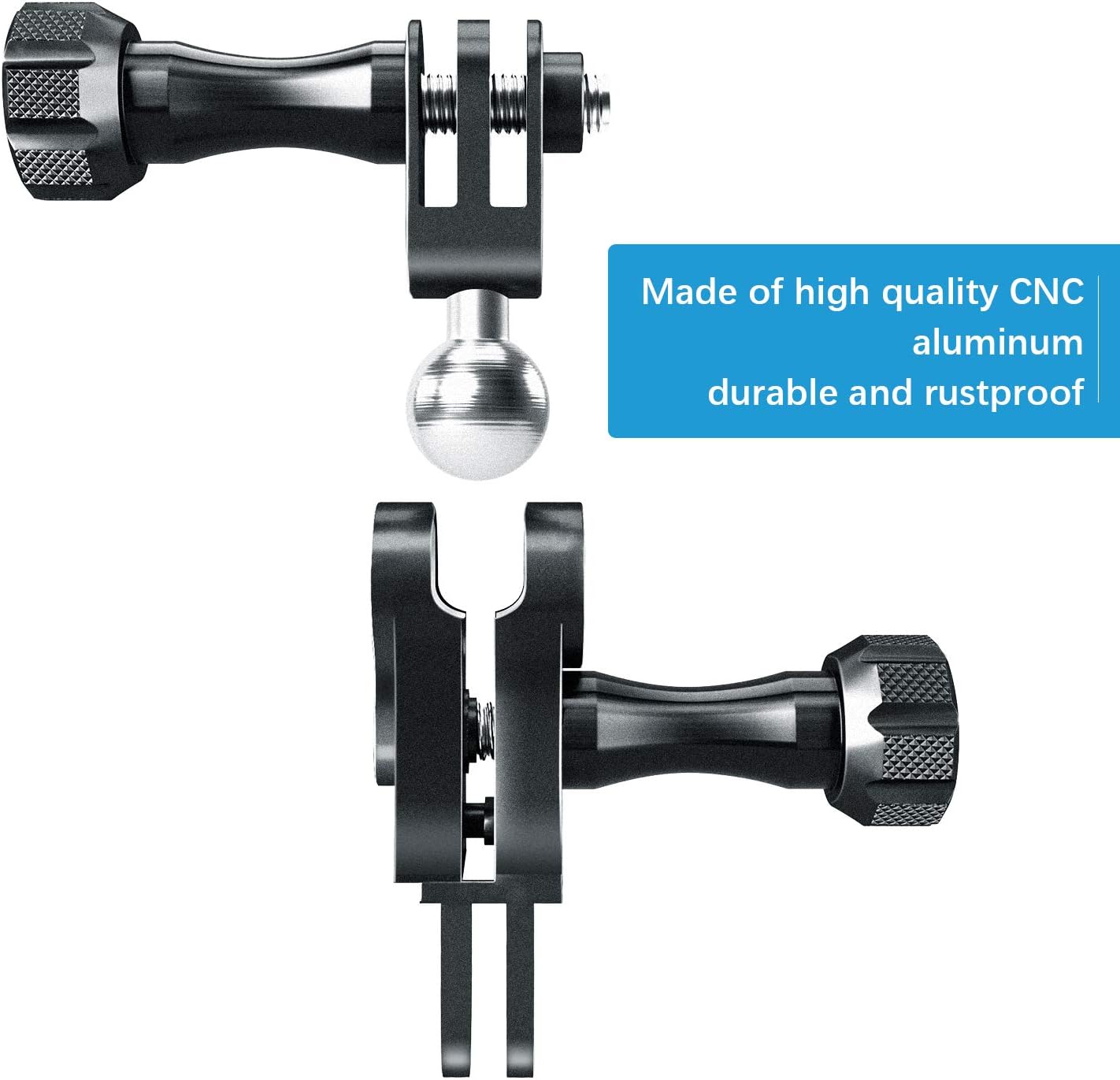 Sametop Aluminium Ball Joint Mount Swivel Arm Mount with Wrench Compatible with GoPro Hero 13, 12, 11, 10, 9, 8, 7, 6, 5, 4 - Image 3