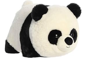 Aurora® Adorable Spudsters™ Pei Panda™ Stuffed Animal - Round Shape Makes for Comforting Cuddles - Perfect for Kids All Ages and Animal Loving Adults - Black 11 Inches