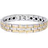 Jewels By Lux Stainless Steel Yellow-tone Mens Fashion 12 mm Bracelet Size 8.5 Inches