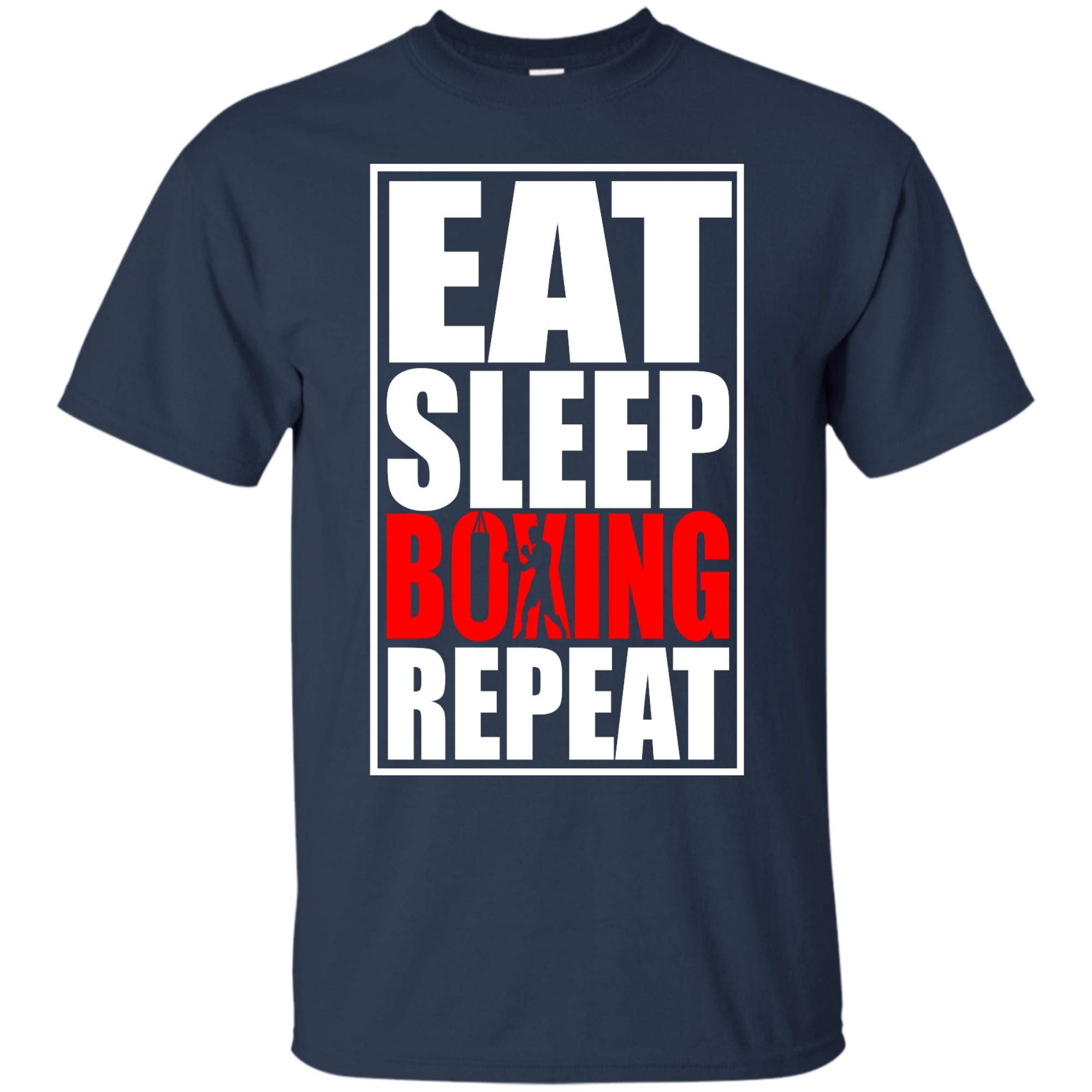 Boxing Funny T Shirt Eat Sleep Boxing Reapeat T Shirt 7610 Seknovelty