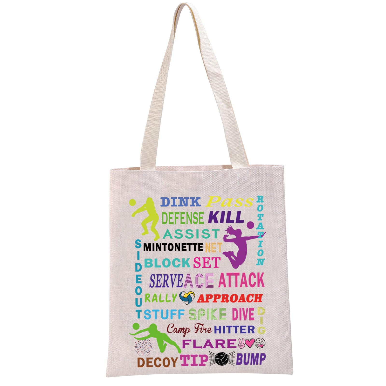 PYOUL Girls Volleyball Gift Volleyball Lover Tote Bag Volleyball Player Handbag Volleyball Team Gift Volleyball Fan Travel Bag (Volleyball Lover T)