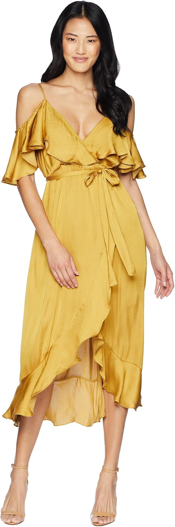 bardot bea wrap dress